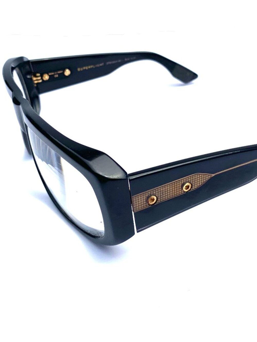 Luxury Eyewear: DITA Superflight DTS133-61-01 Designer Frames Black Gold, Japan